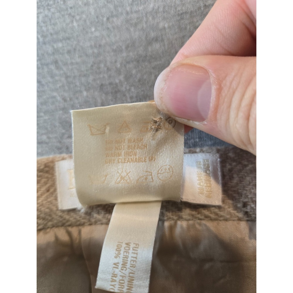 Vtg Escada by Margaretha Ley‎ Mini Skirt Womens 34/4 Beige Pencil Wool Cashmere - Picture 6 of 12
